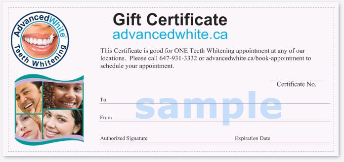 Advanced White Teeth Whitening Gift Certificate ️Special